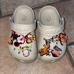 CROCS Kids' Cream Slippers with Cartoon Characters